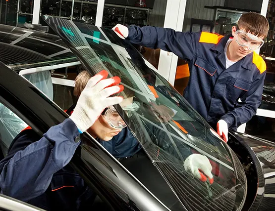 Types of auto glass repair services, including chip repair, crack repair, and windshield replacement.